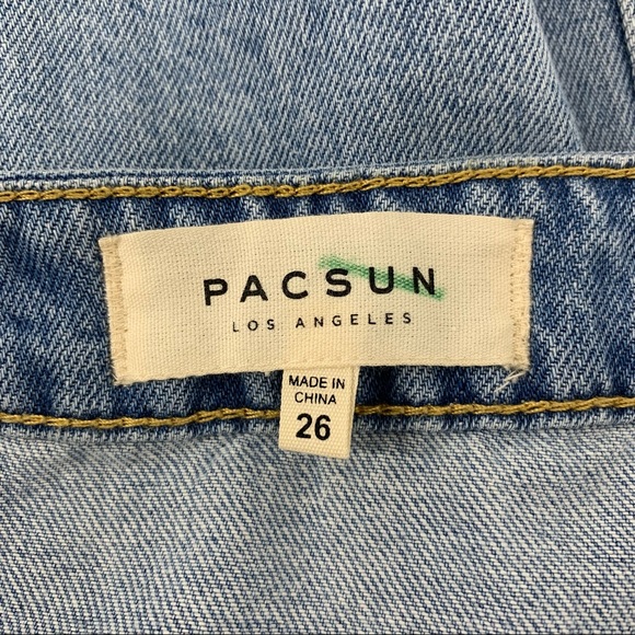 Pacsun Button Front A-line Denim Skirt Light Wash - Picture 5 of 8